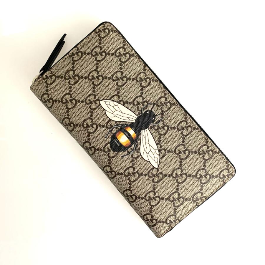 グッチ GUCCI 財布 長財布 ラウンドファスナー ベージュ エボニー