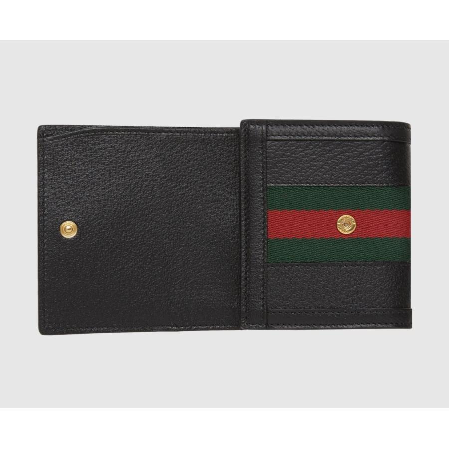 グッチ GUCCI 財布 小財布 二つ折り ２つ折り ブラック グリーン