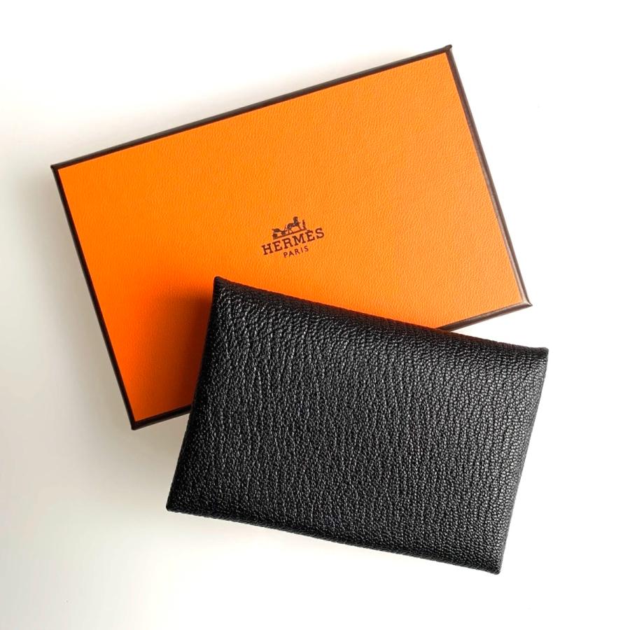 公式の エルメス Hermes カードケース ブラック 黒 シルバー シェーブル レザー 本革 売り切れ必至 Iri Aiou Edu Pk
