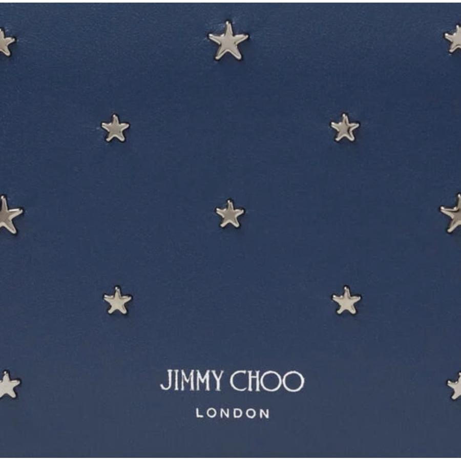ジミーチュウ Jimmy Choo 財布 小財布 二つ折り ２つ折り インク ブルー シルバー レザー 本革 スタッズ Jimmychooalbanyysnink ブランドショップrarelist 通販 Yahoo ショッピング