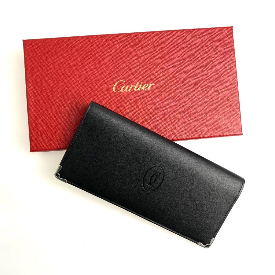 素晴らしい外見カルティエ メンズ 長財布 ブラック カーフスキン ジップ付 美品 長財布 メンズ 15 709 Hafryat Com