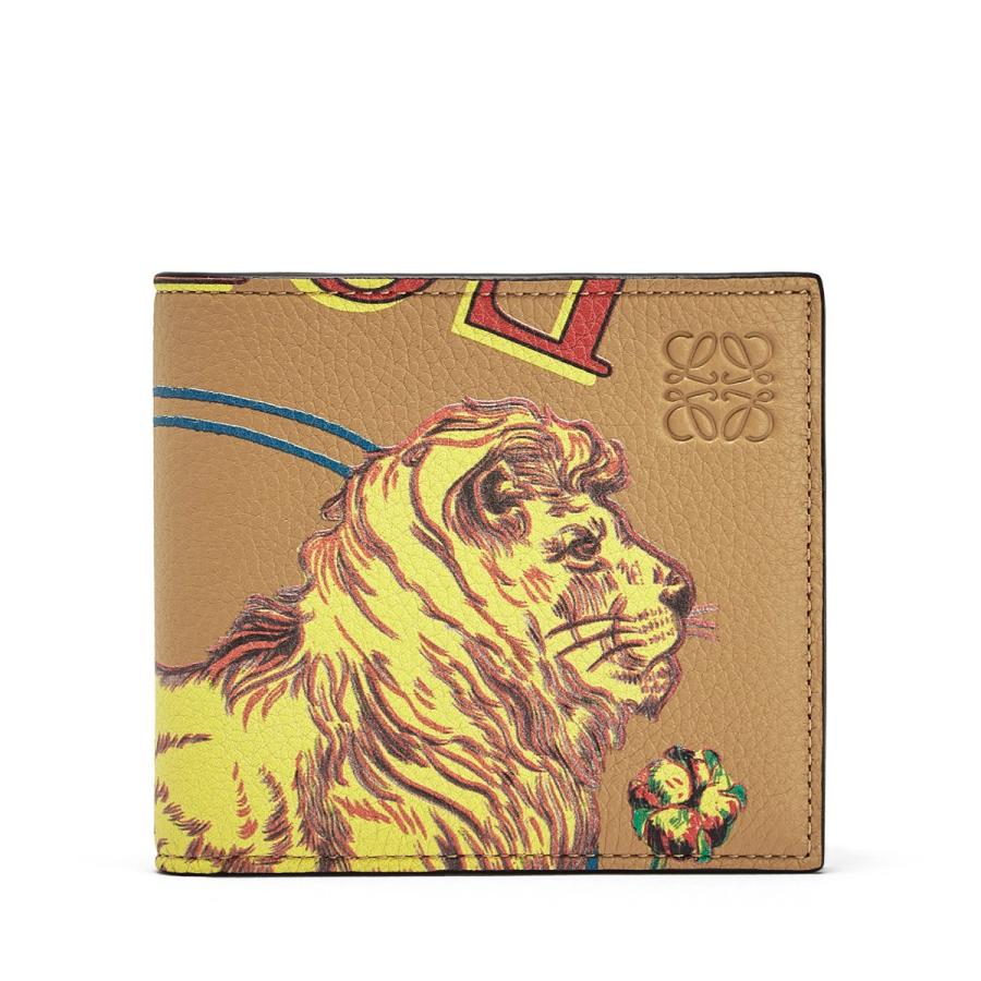 ロエベ Loewe 財布 小財布 二つ折り デザート ブラウン ロゴ レザー 本革 プリント ライオン Loewedr ブランドショップrarelist 通販 Yahoo ショッピング