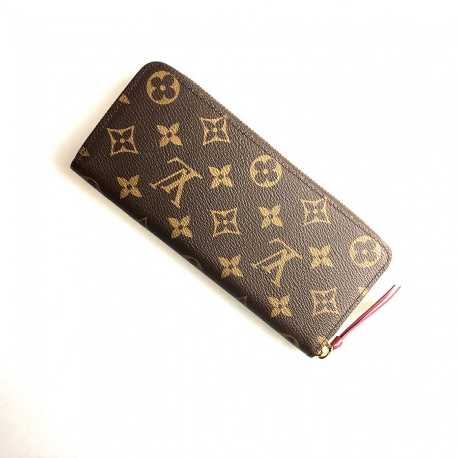 ルイヴィトン LOUIS VUITTON 財布 長財布 ラウンドファスナー モノグラム フューシャ ゴールド