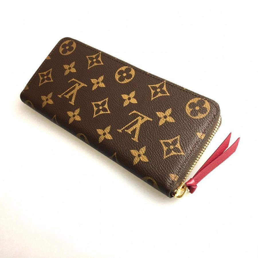 ルイヴィトン LOUIS VUITTON 財布 長財布 ラウンドファスナー モノグラム フューシャ ゴールド