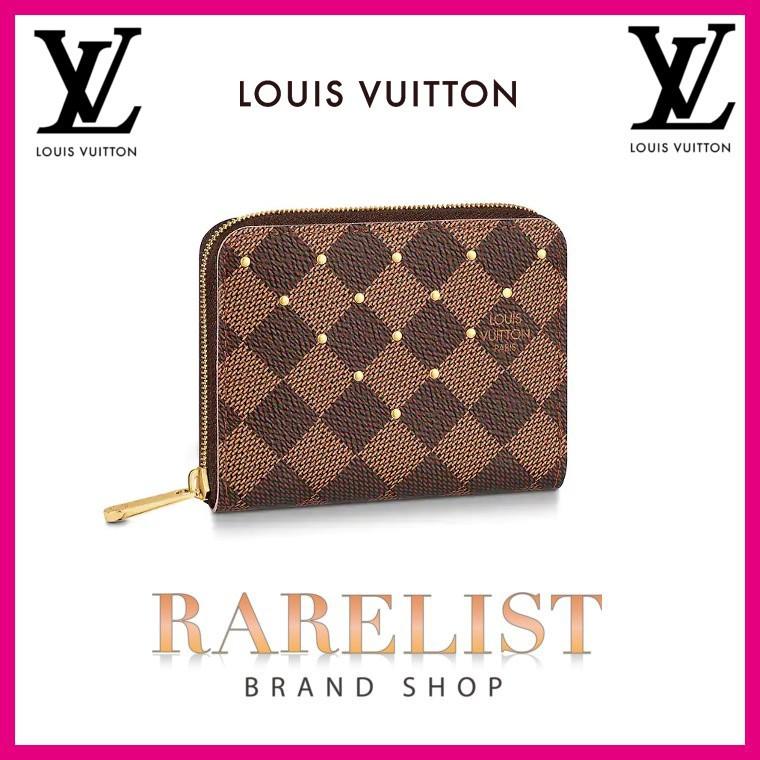 ルイヴィトン Louis 新作 Vuitton 財布 小銭入れ コインケース コインケース カードケース ダミエ コインケース ブランドショップrarelist ゴールド スタッズ ブラウン ピンク