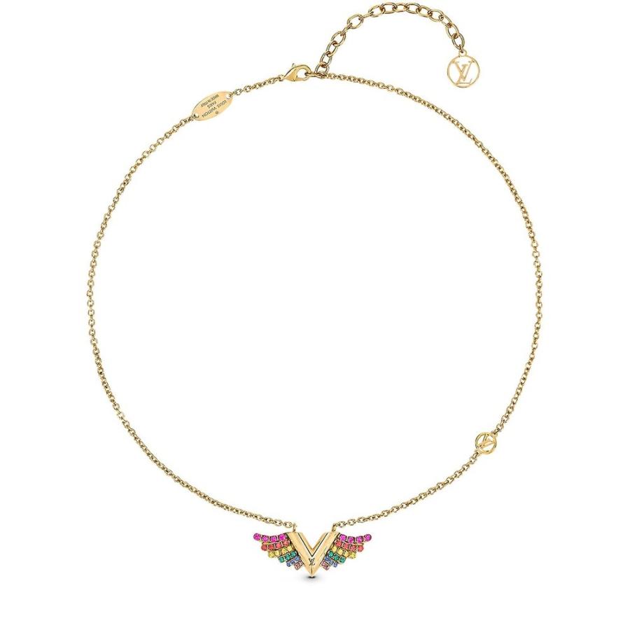 ルイヴィトン Louis Vuitton ネックレス ゴールド クリスタル ラインストーン ストラス レインボー Mlouisvuittonm ブランドショップrarelist 通販 Yahoo ショッピング