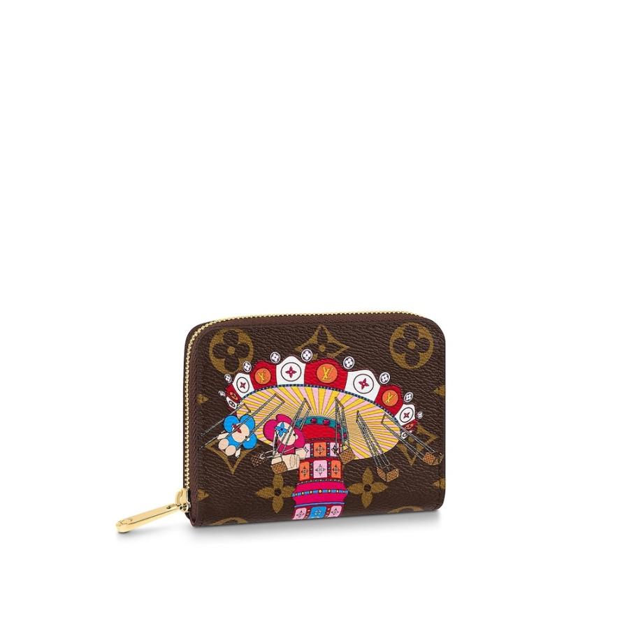独創的 ルイヴィトン Louis Vuitton コインケース 小銭入れ カードケース モノグラム ブラウン ピンク プリント イラスト ヴィヴィエンヌ 新作モデル Zoetalentsolutions Com