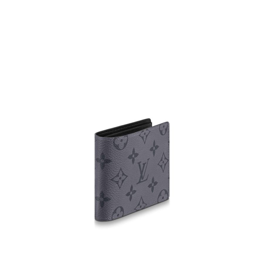 動作確認 ルイヴィトン LOUIS VUITTON 財布 小財布 二つ折り ２つ折り グレー モノグラム エクリプス リバース キャンバス レザー 【SKC1385140190】(49900円)