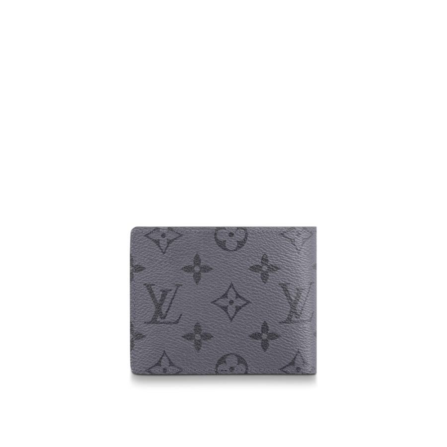 動作確認 ルイヴィトン LOUIS VUITTON 財布 小財布 二つ折り ２つ折り グレー モノグラム エクリプス リバース キャンバス レザー 【SKC1385140190】(49900円)