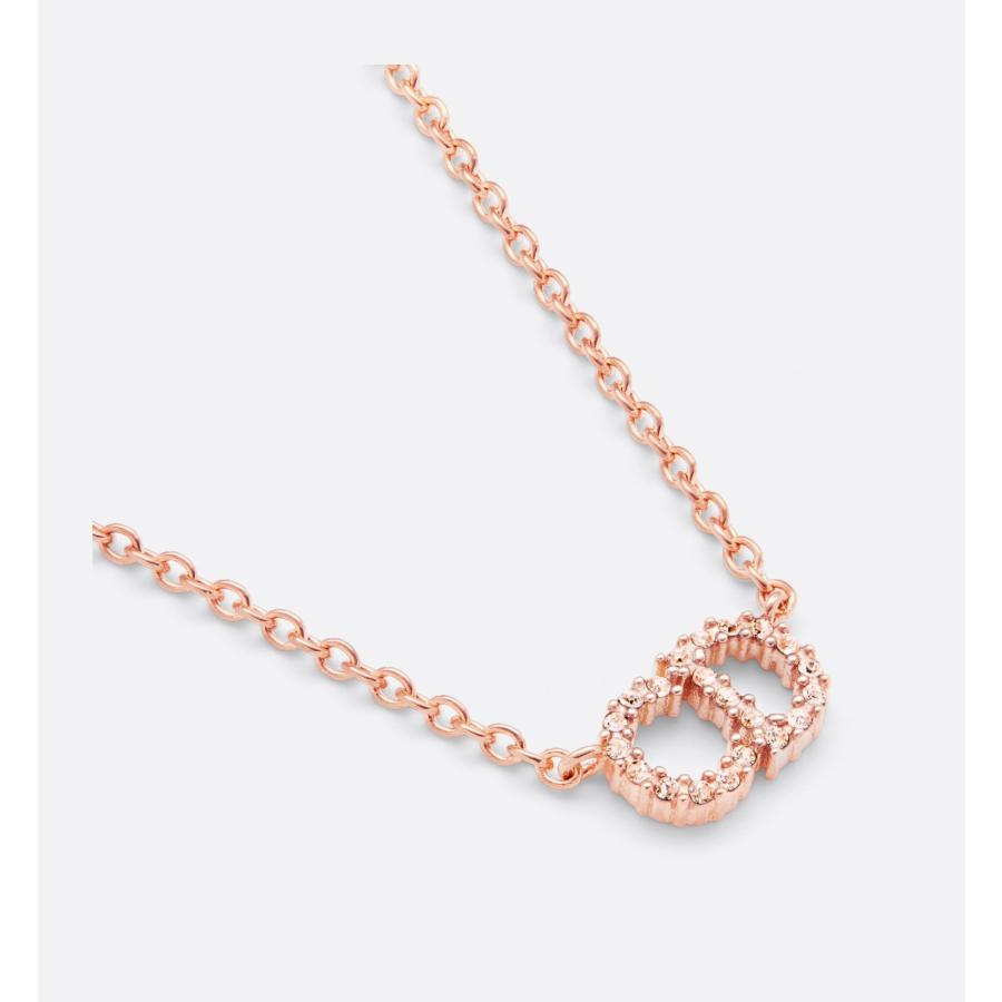 ディオール DIOR ネックレス ピンク クリスタル ロゴ メタル ディオール DIOR ネックレス ピンク クリスタル ロゴ メタル