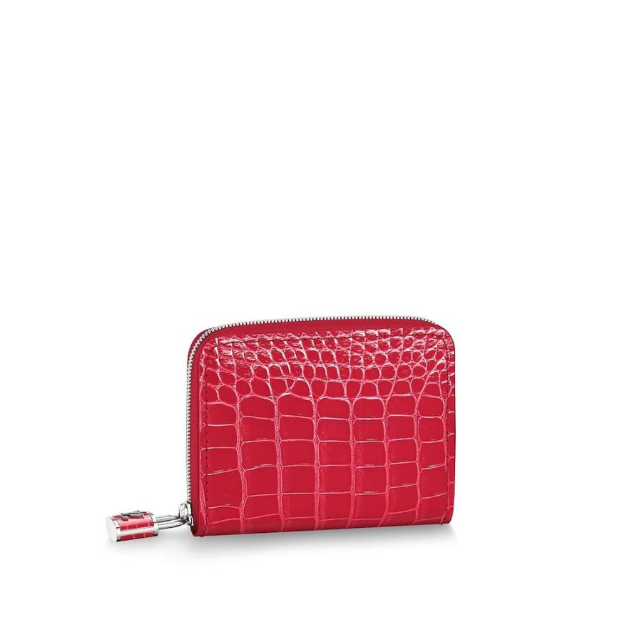 安い買い クロコダイル ブランド レッド コインケース 小銭入れ お洒落 メンズ コインケース 小銭入れ