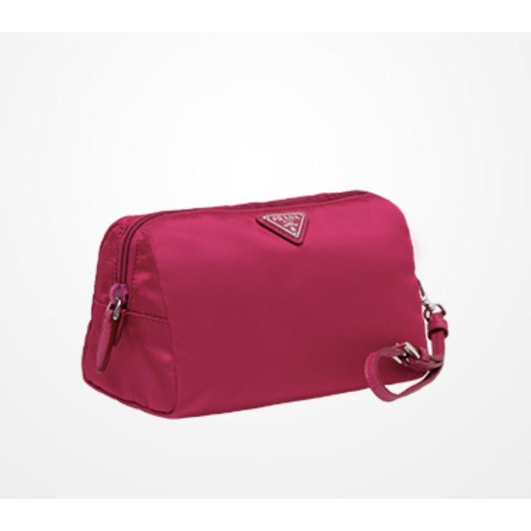 2021春夏新作】 プラダ PRADA ポーチ コスメポーチ ピンク ナイロン