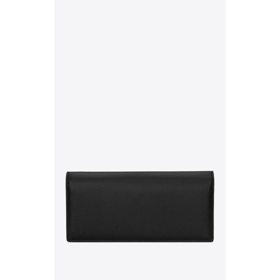 【美品】イヴサンローラン YSL カサンドラロゴ 三つ折財布 ダークネイビー