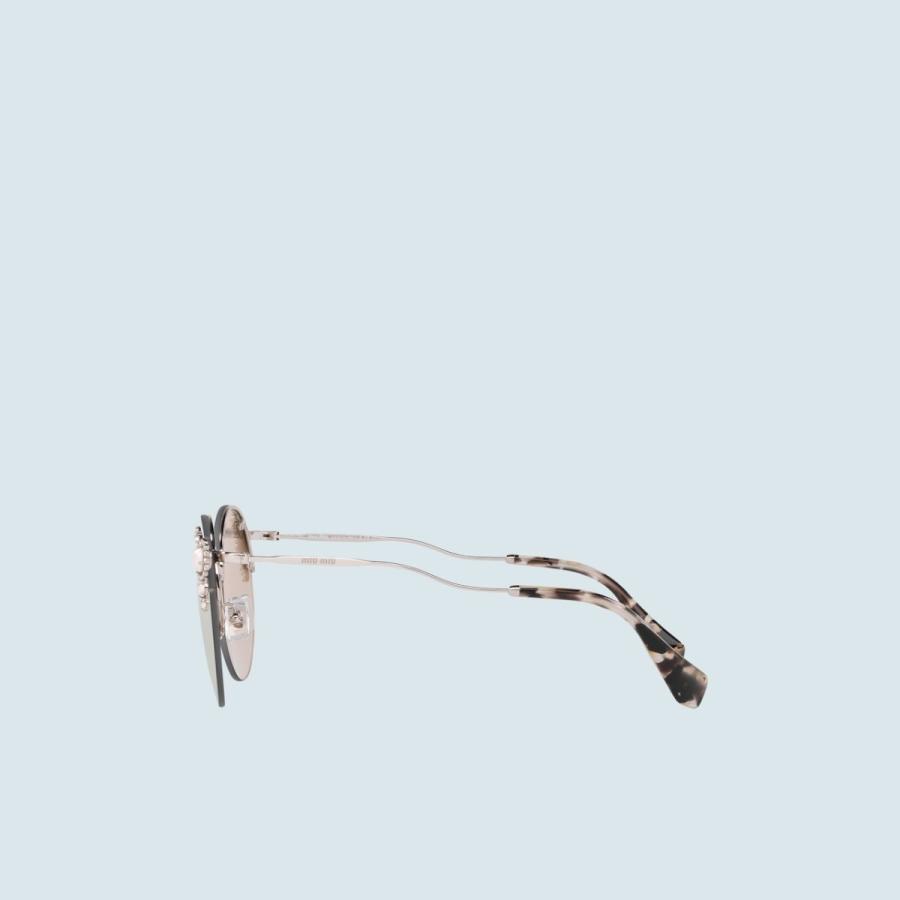 肌触りがいい ミュウミュウ Miu Miu サングラス アイウェア クリアフラッシュ シルバー メタル パール クリスタル Uvカット ラウンド Smu52tm1bcfe173miumiusmu52tm1bcfe173 ブランドショップrarelist 通販 Yahoo ショッピング 当店人気 送料無料 Www