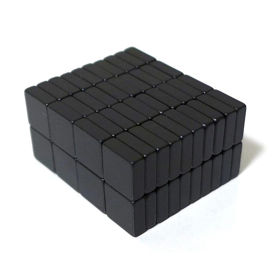 ネオジム磁石（樹脂塗装）6.4mm×6.4mm×25.4mm(N35) ８０個