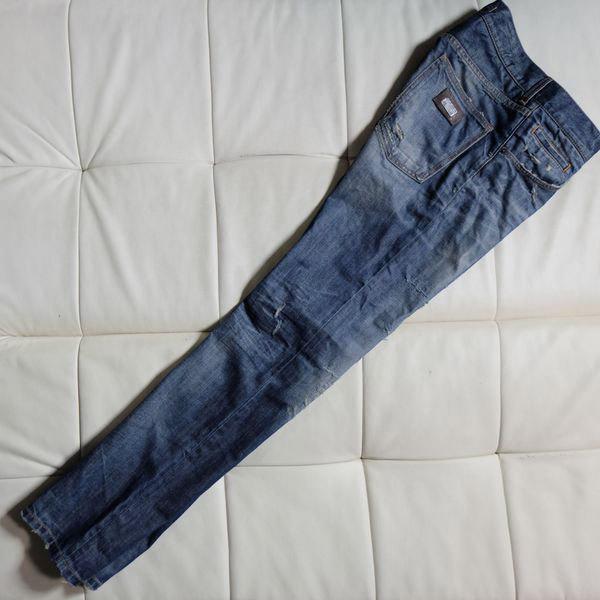 ドルチェ＆ガッバーナ ダメージ加工デニムパンツ 44 ロゴプレート