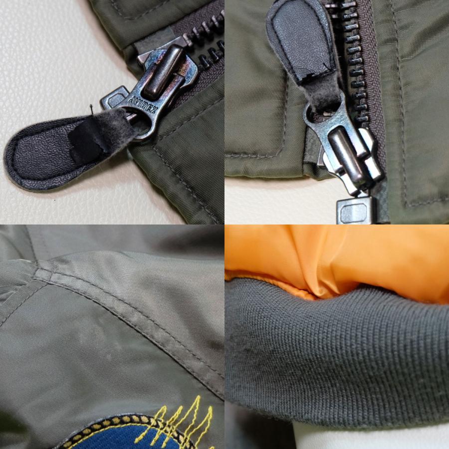 AVIREX MA-1 フライトジャケット L-2 USAFA ワッペン M AVIREX