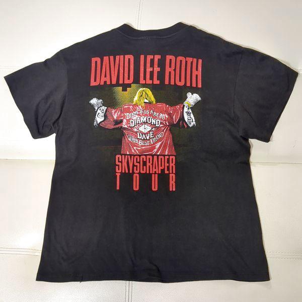 USA製 デイヴィッドリーロス ロックTシャツ L ヴィンテージ 80s David Lee Roth Skyscraper Tour スティーヴヴァイ ヴァンヘイレン｜rarepacino2｜04