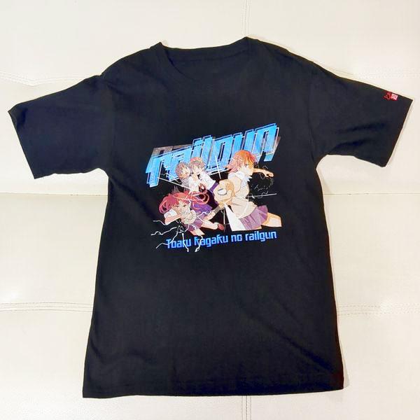 とある科学の超電磁砲 Tシャツ メンズS位か レールガン toaru kagaku