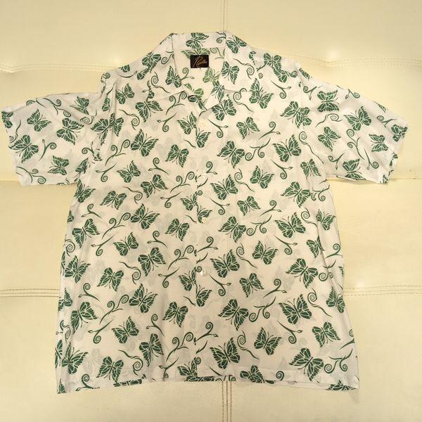 別注 Needles × studios パピヨン 総柄 S Needles（ニードルス） パピヨン アロハシャツ S 総柄 蝶 半袖シャツ