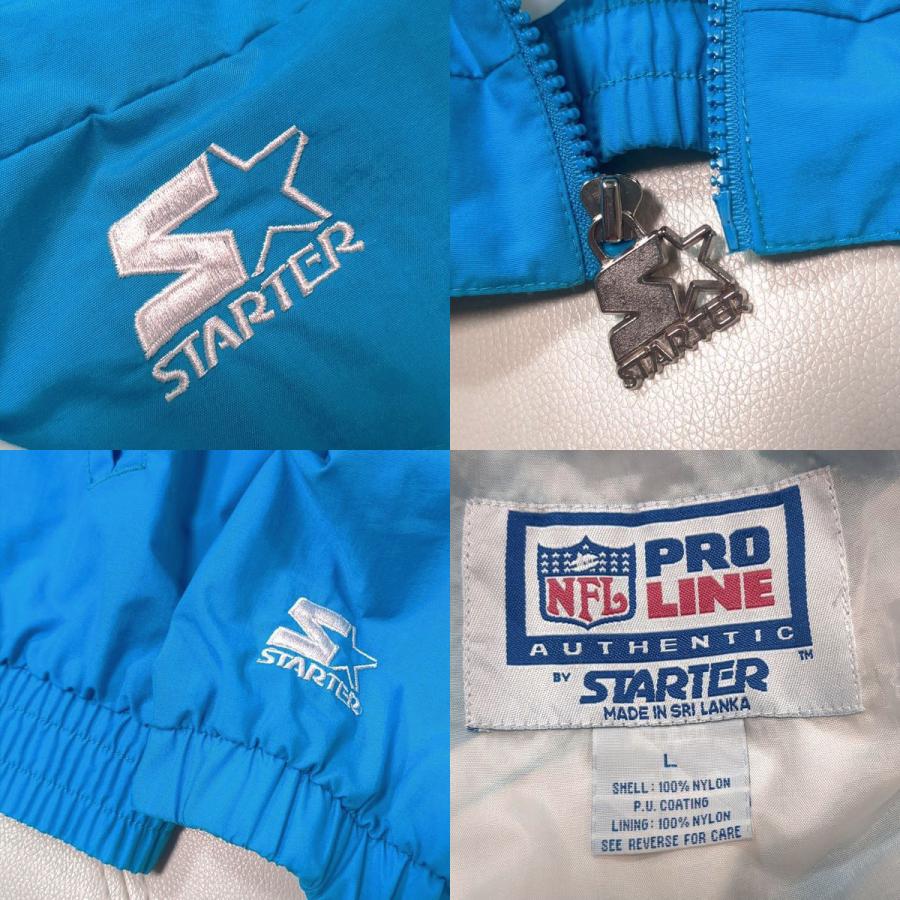 NFL STARTER カロライナパンサーズ　ナイロンジャケット　刺繍　L STARTER（スターター） パンサーズ ナイロンジャケット L 90s