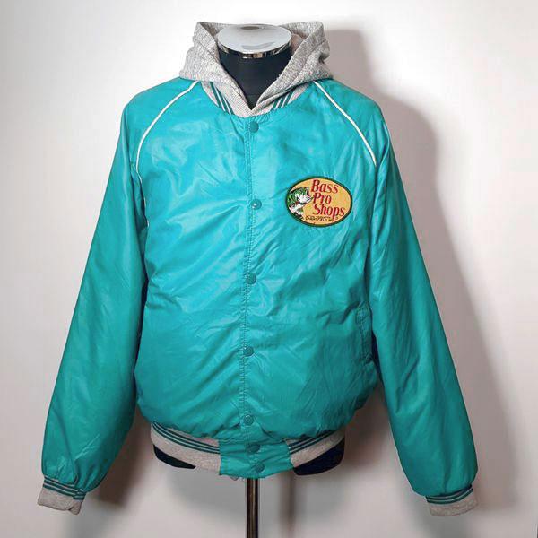 USA製 バスプロショップス スタジャン M ナイロンジャケット ワッペン