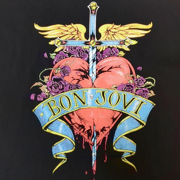 ボンジョヴィ スクリーンスターズ ツアーTシャツ L ダガー＆ハート BON