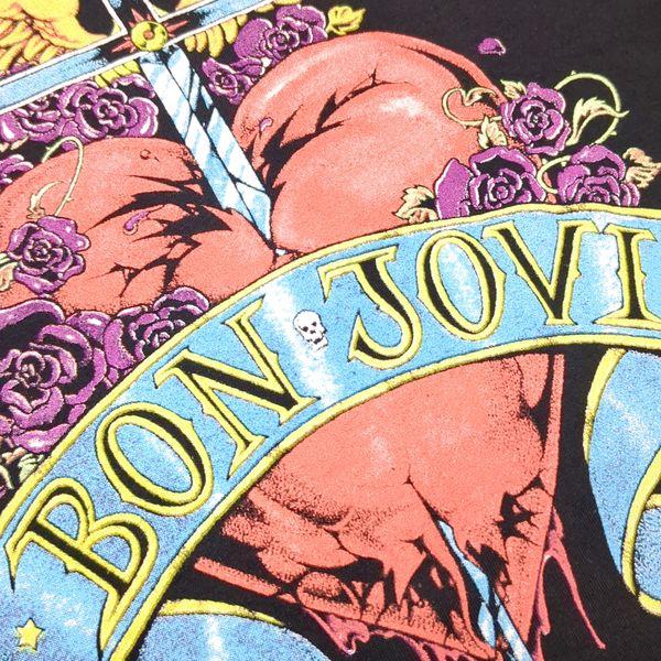 ボンジョヴィ スクリーンスターズ ツアーTシャツ L ダガー＆ハート BON