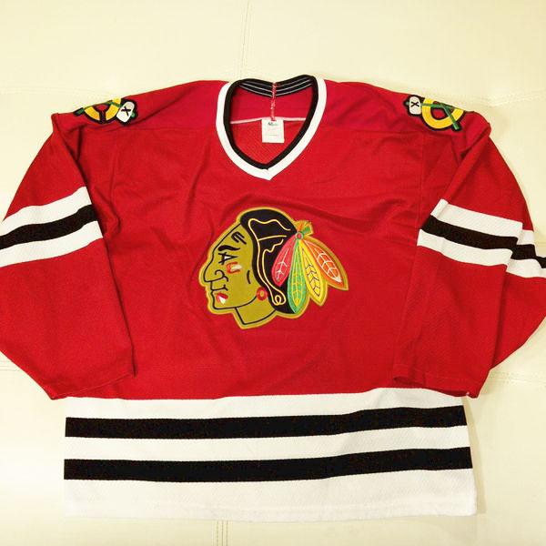 CCM カナダ製 ブラックホークス NHL ホッケーシャツ L ホッケー
