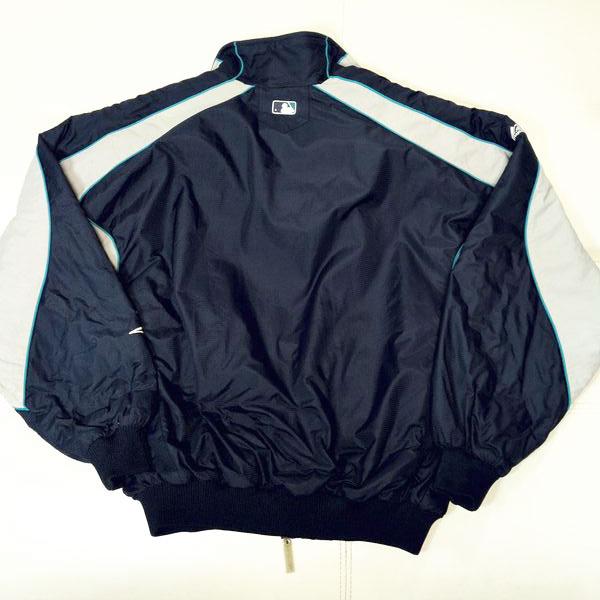 マリナーズ マジェスティック ブルゾン L（US） 裏フリース スタジャン MAJESTIC マリナーズ マジェスティック ベースボールジャケット