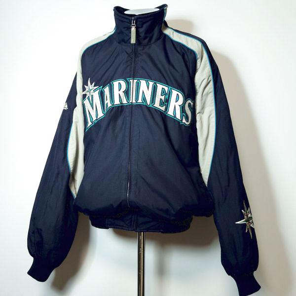 マリナーズ マジェスティック ブルゾン L（US） 裏フリース スタジャン MAJESTIC マリナーズ マジェスティック ベースボールジャケット