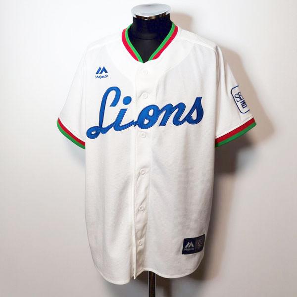 西武ライオンズ マジェスティック 復刻 黄金期 レプリカユニフォーム L 番号無 MAJESTIC 西武ライオンズ マジェスティック 復刻 黄金期