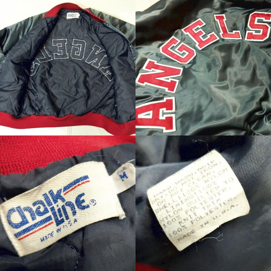 USA製 エンゼルス チョークライン スタジャン M 90s Chalk Line Los