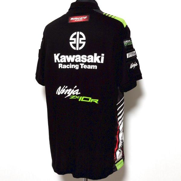 Kawasaki　カワサキ　レーシングチーム　ポロシャツ カワサキレーシング ポロシャツ L ワッペン 2022 Kawasaki Racing Team