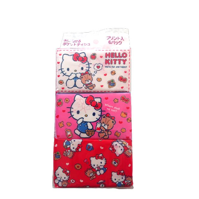 ☆取り混ぜ３個までネコポス同梱可☆　ティッシュ・ポケットティッシュ　キティ　シナモロール　プリキュア　ちいかわ　アンパンマン　キャラクター　かわいい | sanrio | 01