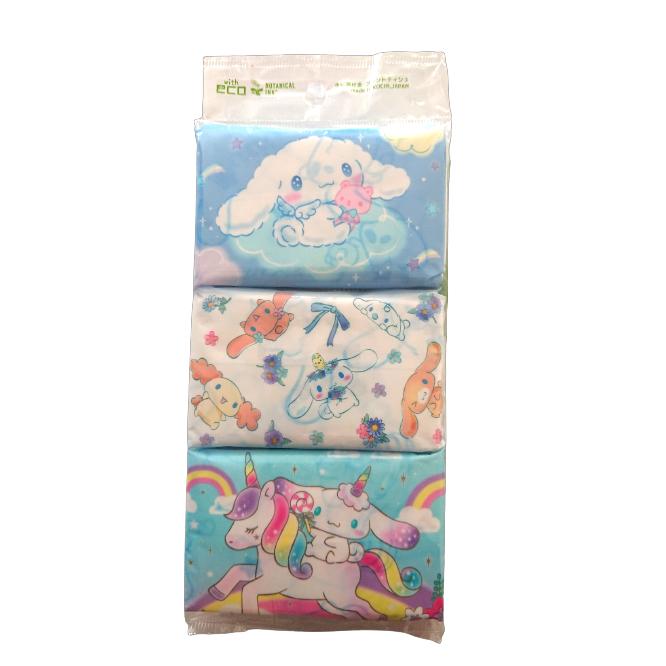 ☆取り混ぜ３個までネコポス同梱可☆　ティッシュ・ポケットティッシュ　キティ　シナモロール　プリキュア　ちいかわ　アンパンマン　キャラクター　かわいい | sanrio | 02