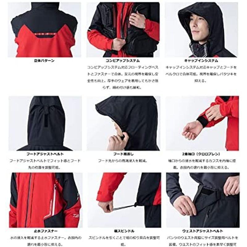 ダイワ(DAIWA) レインウェア レインマックスRハイパー コンビアップレインスーツ DR-3121A ライトグレー XL DR-3121 DR DAIWA レインウェア レインマックスRハイパー コンビアップレインスーツ 3121A ライトグレー XL