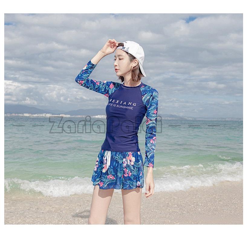 水着 レディース 体型カバー 長袖ラッシュガード ワンピース水着 フィットネス かわいい タンキニ オシャレ セクシー きれい Roudiytz4c 水着 Escuelainfantilvillaviciosa Com