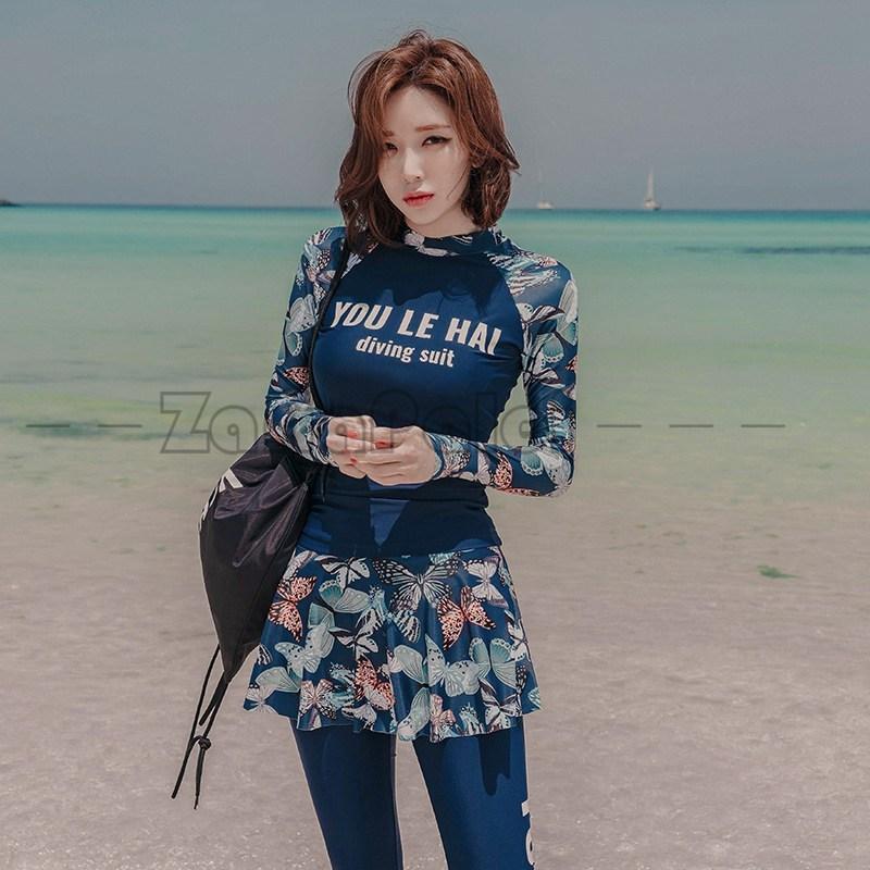 売れ筋 水着 レディース 体型カバー 長袖ラッシュガード ワンピース水着 フィットネス かわいい タンキニ オシャレ セクシー きれい 上質で快適 Www Sei Ba Gov Br