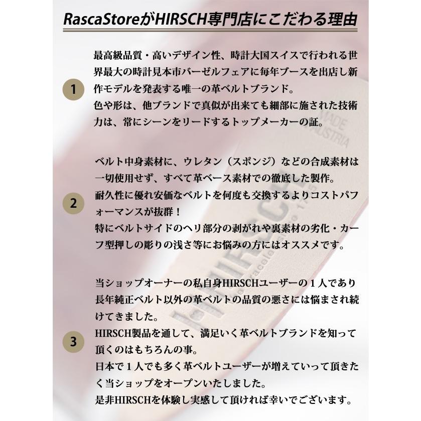 ヒルシュ/プッシュ式観音開きタイプDバックルSS/時計革ベルト