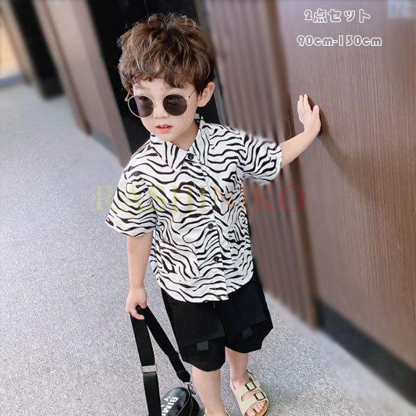 子ども服 夏服 2点セット 90 130 かっこいい カジュアル キッズ シャツ シャツ パンツ セットアップ ファッション ブリンドル ボーイズ 上下セット 半袖 男の子 売店 かっこいい