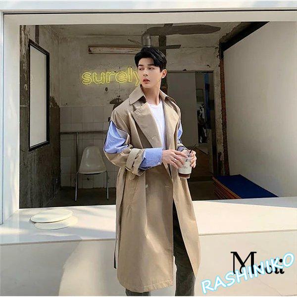 チェスターコート ファッション トレンチコート ファッション メンズ コート トップス ジャケット メンズ アウター 紳士 バレン ロング丈 ストリート カジュアル ゆったり カッコイイ バレン Y ラシニコ