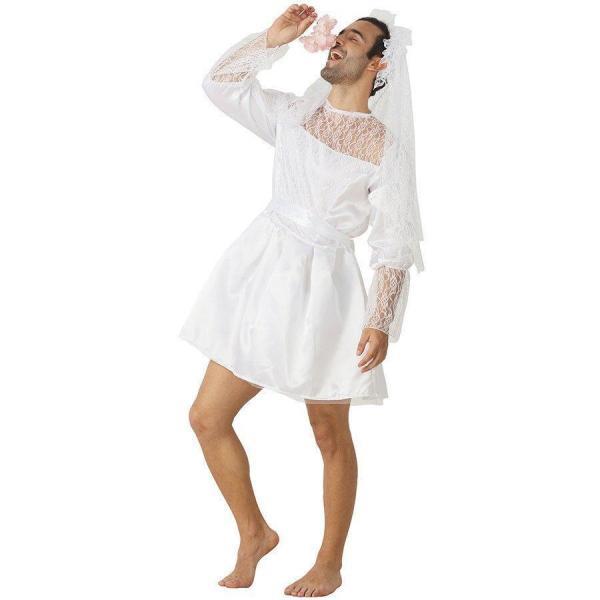 ウェディングドレス コスプレ メンズ ゆるふわ花嫁MAN 女装 セット 男の娘 白 衣装 花嫁 ハロウィン 大きいサイズ 衣装 おもしろ コスチューム | ブランド登録なし | 01