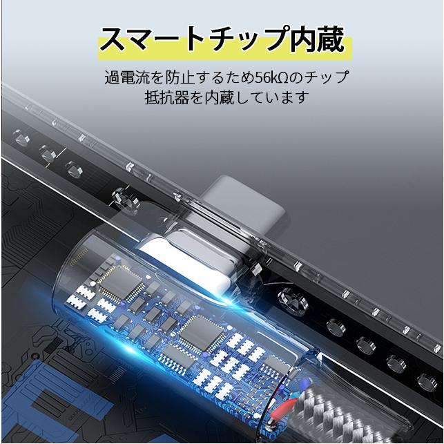 usb ケーブル 充電ケーブル ライトニング 横向き L字型 2A 3A type c  lightning 長さ 1/2m TPU ナイロン編み 断線防止 急速充電 |  | 14