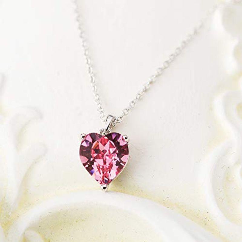 ブライト ジェイ 一粒 ネックレス ハート 大粒 スワロフスキー ジルコニア シンプル レディース V 02 016 シルバー ピンク 最大78 Offクーポン