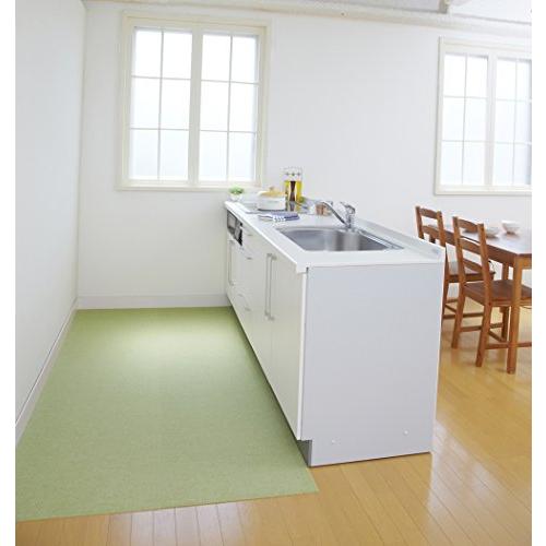 サンコー ずれない はっ水 カーペット ジョイント 廊下敷き ロング マット 床保護 グリーン 90cm×8m おくだけ吸着 日本製 KH-