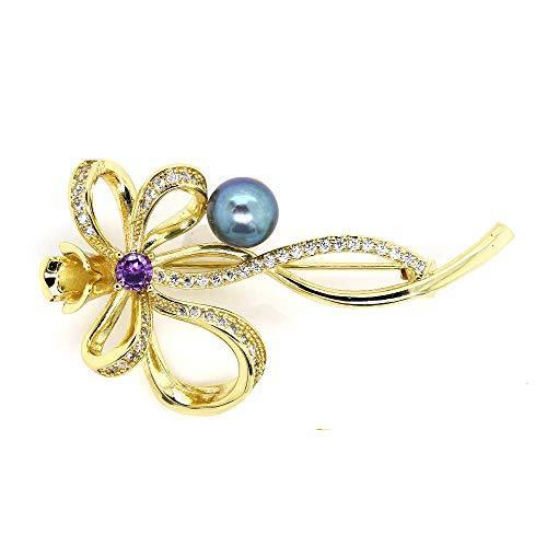 最新人気 Gift From New York ブローチ 天然パール 真珠 ゴールド 加工 花 フラワー レディース アクセサリー ブランド 女性 プ 残りわずか Zoetalentsolutions Com