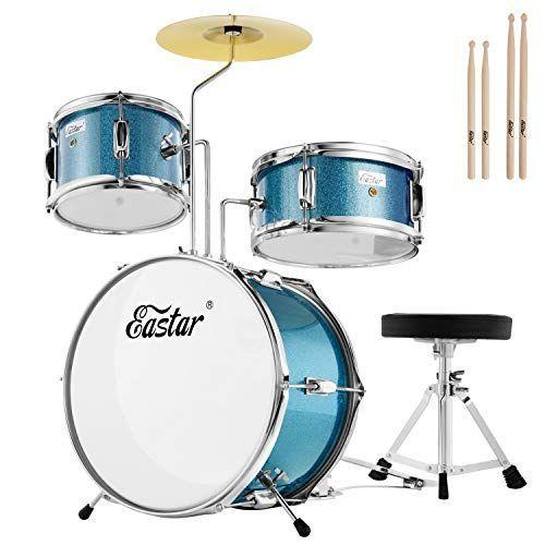 国内配送 Eastar ドラムセット 子供用 キッズドラム 14インチ 音楽玩具 椅子 シンバル ペダル ドラムスティック付 Eds 180 空色 送料込 Aleefsurgical Com