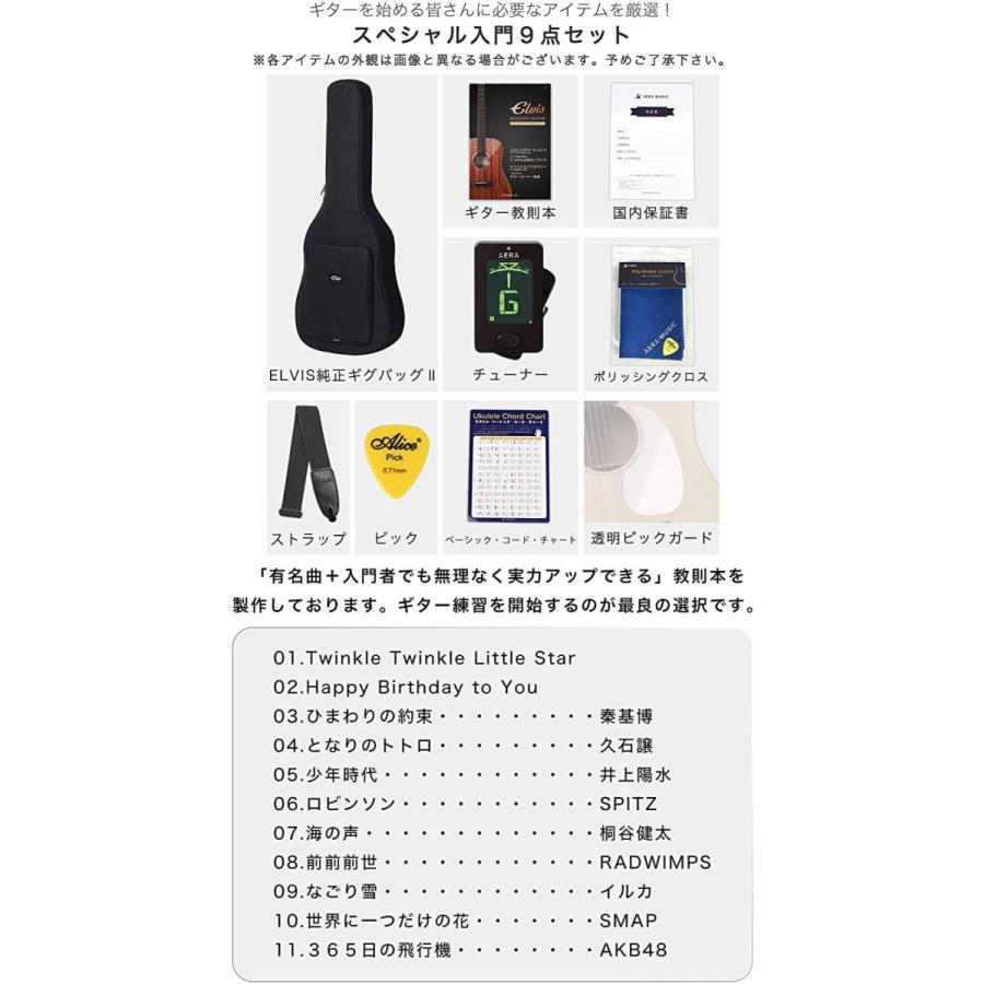 人気が高い 初心者定番９点セットelvisエルビス Master Mini 抱えやすい本格的なミニギター 36インチ アコースティックギター トラ 超目玉 Zoetalentsolutions Com