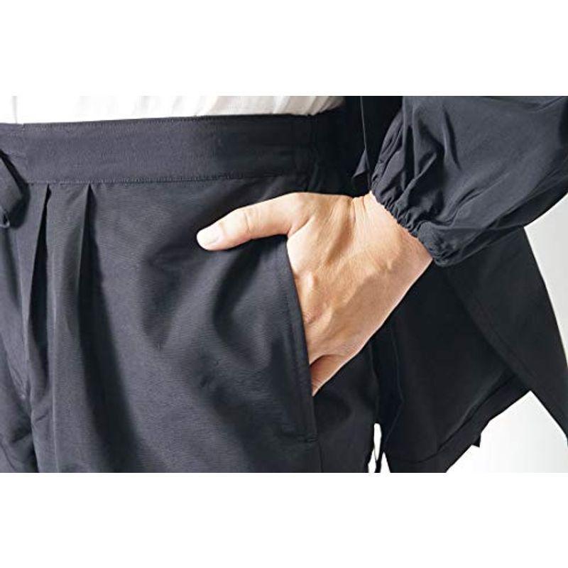 中古品 作務衣 メンズ 日本製 撥水加工 ゴム口 高機能作務衣 5035 (Ｌ， 濃紺) 【2636270043】(15420円)